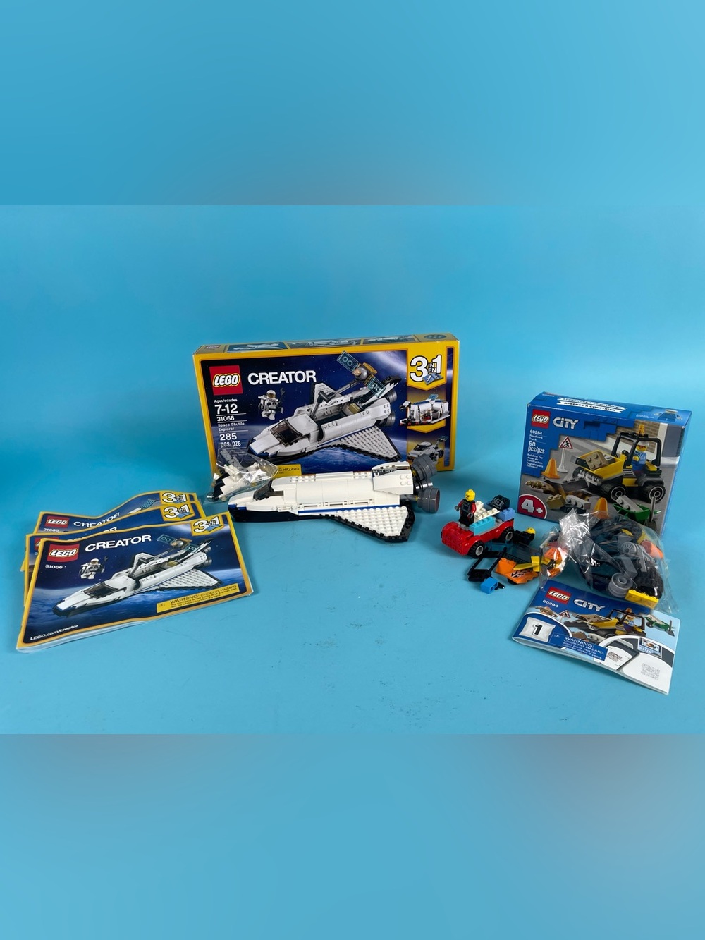 Lego White Space Shuttle Creator 3-in-1 Building Set and City mini kit